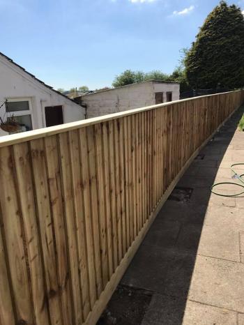 Feather edge fencing Panel