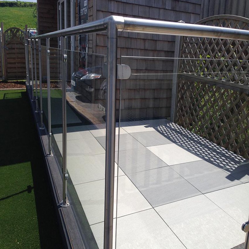 Stainless Handrail Glass - 1000mm x 900mm Drilled