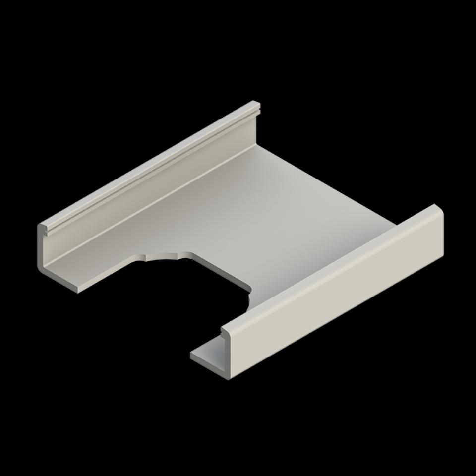 Sculptured Rail Step Capping ( Grey ) - 5.6m