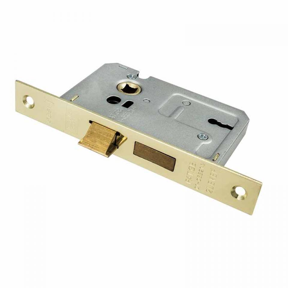 Mortice Sash Lock 64mm - 3 Lever Nickel Plated
