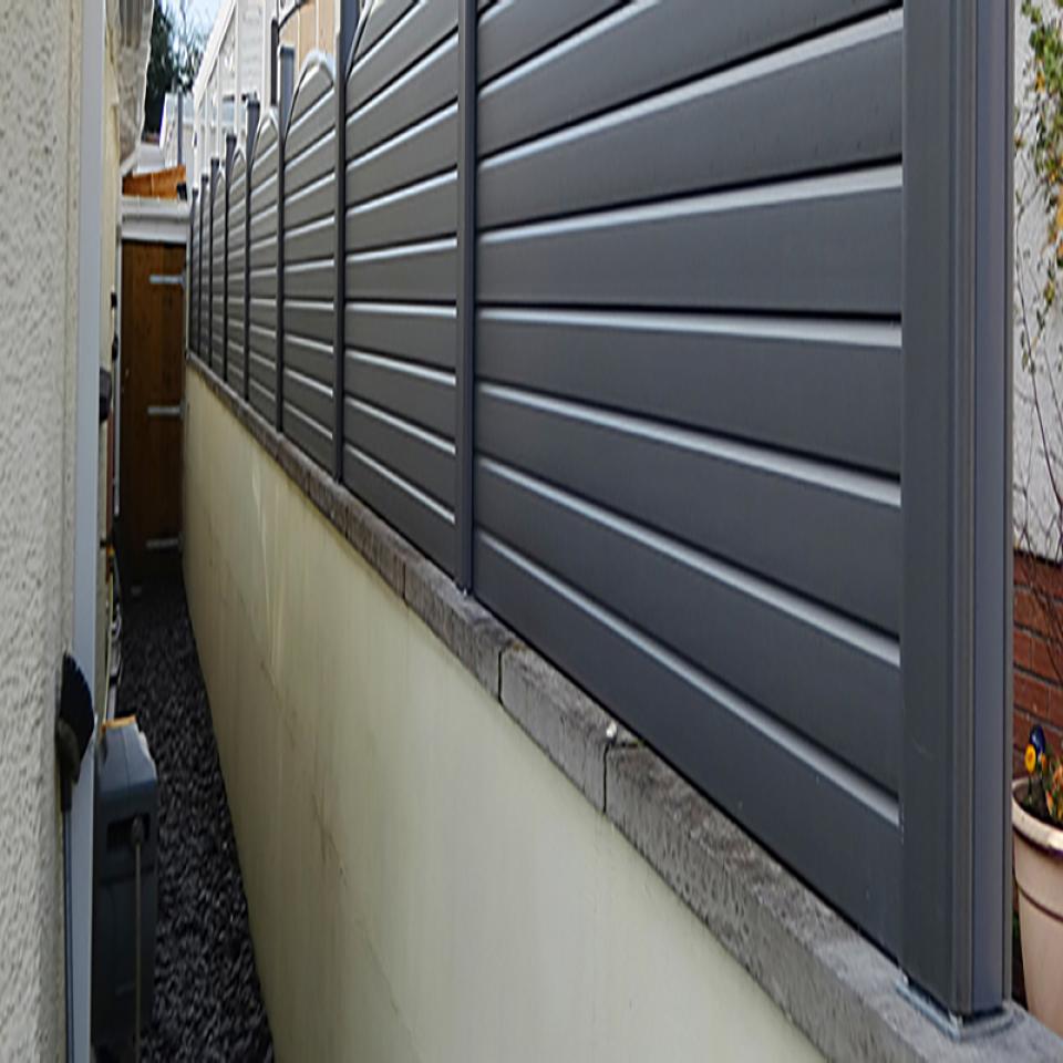2.7m x Grey PVC Fence Post
