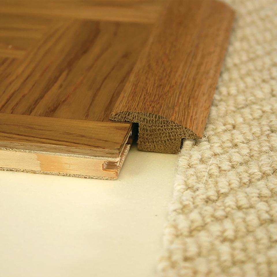 FLOOR TRIM 2.4m Solid Oak Carpet Trim - Pre