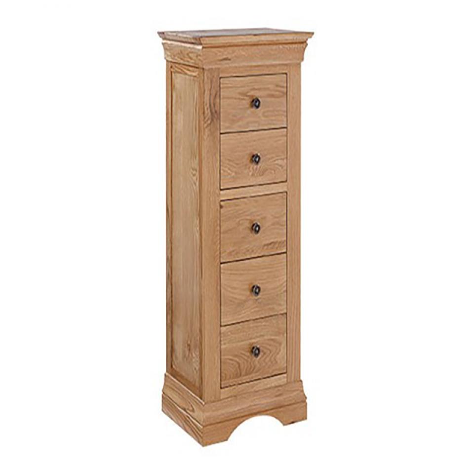 WORCESTER 5 DR NARROW CHEST OF DRAWERS