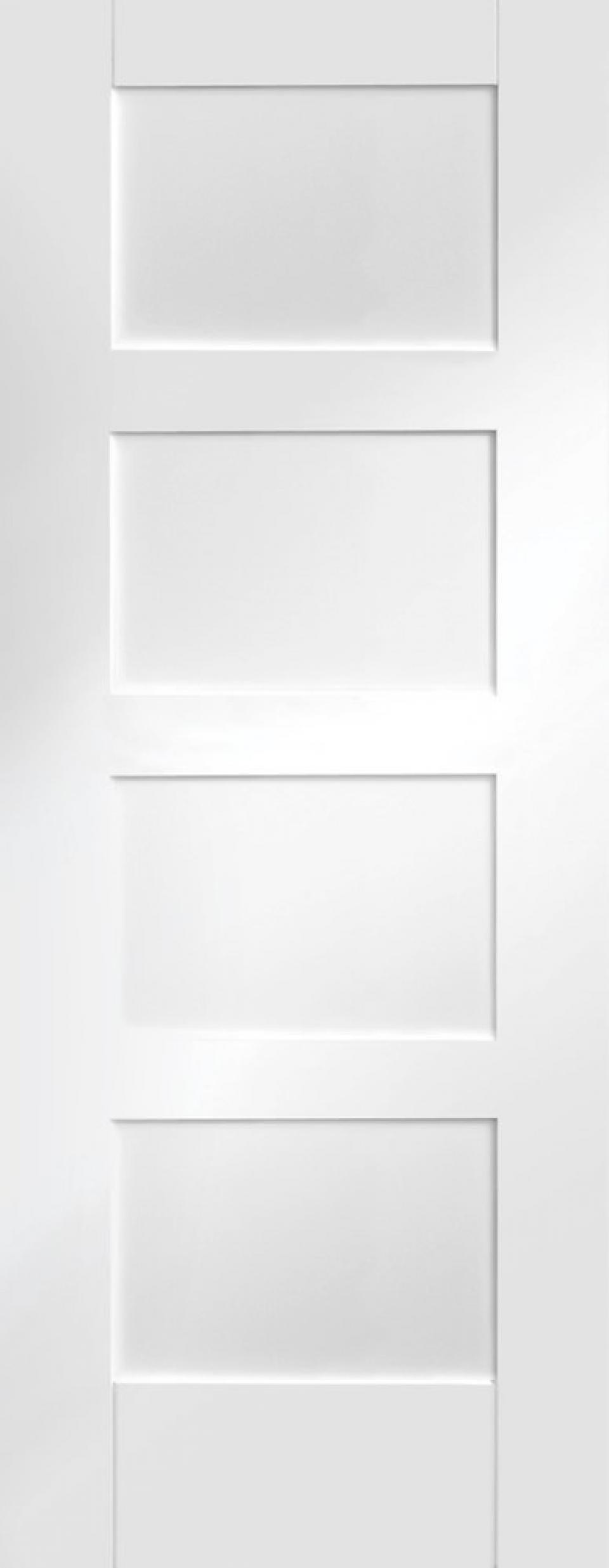 Internal White Primed Shaker 4 Panel Fire Door 2032 x 813 x 35mm ( 32