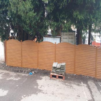 Image for 2.4m x FOILED Oak PVC Fence Post