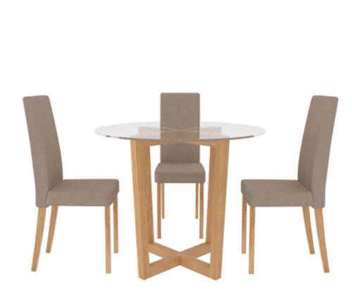 Image for EVERTON BEIGE DINING CHAIR (PACK OF 2)
