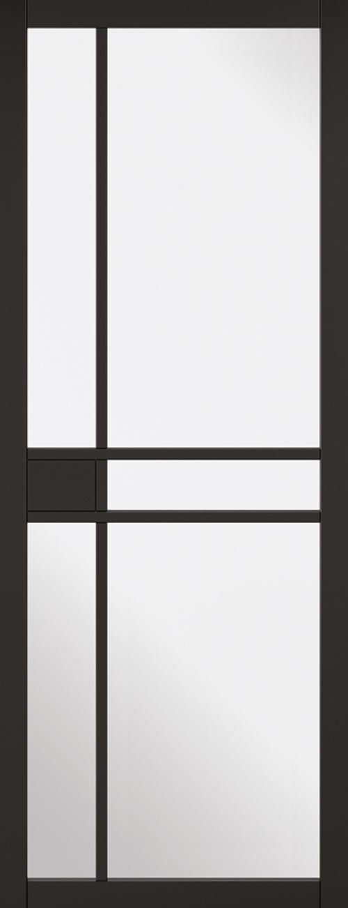 Image for BOXED 78X27 BLACK GREENWICH GLAZED INTERNAL DOOR