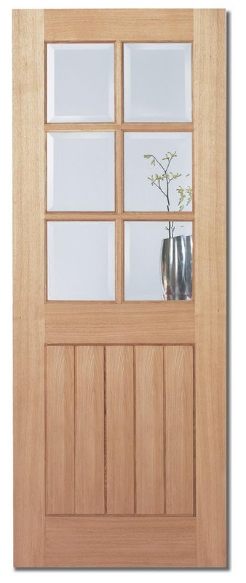 Image for 78X33 OAK MEXICANO WITH VALENCIA GLASS