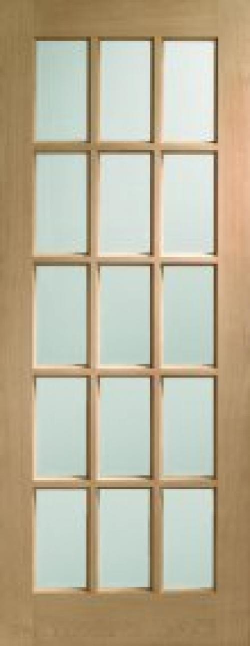 Image for Oak Door SA77 Clear Glass 1981 x 686 x 35mm (27