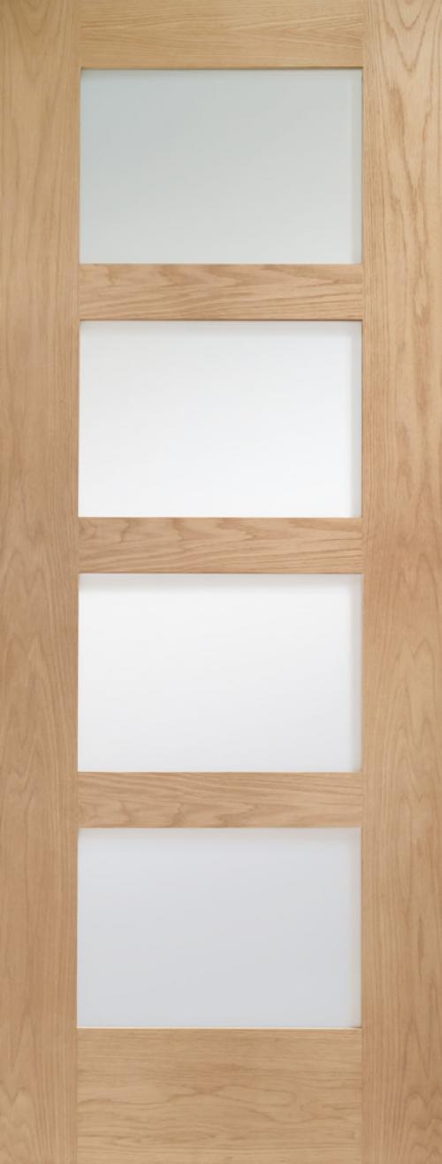 Image for Oak Shaker Clear Glass 1981 x 306 x 35mm (12)