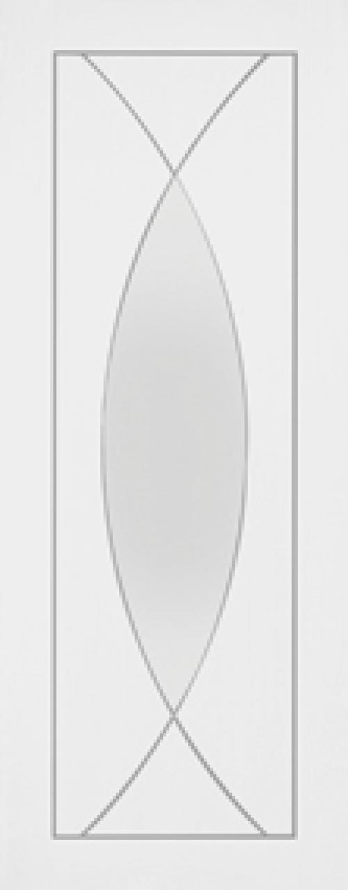 Image for White Primed Door Pesaro Clear Glass 2040 x 726 x 40mm