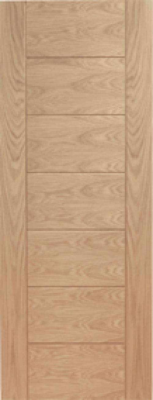 Image for Internal Oak Palermo 1 Light with Clear Glass Fire Door 1981 x 686 x 35mm ( 27