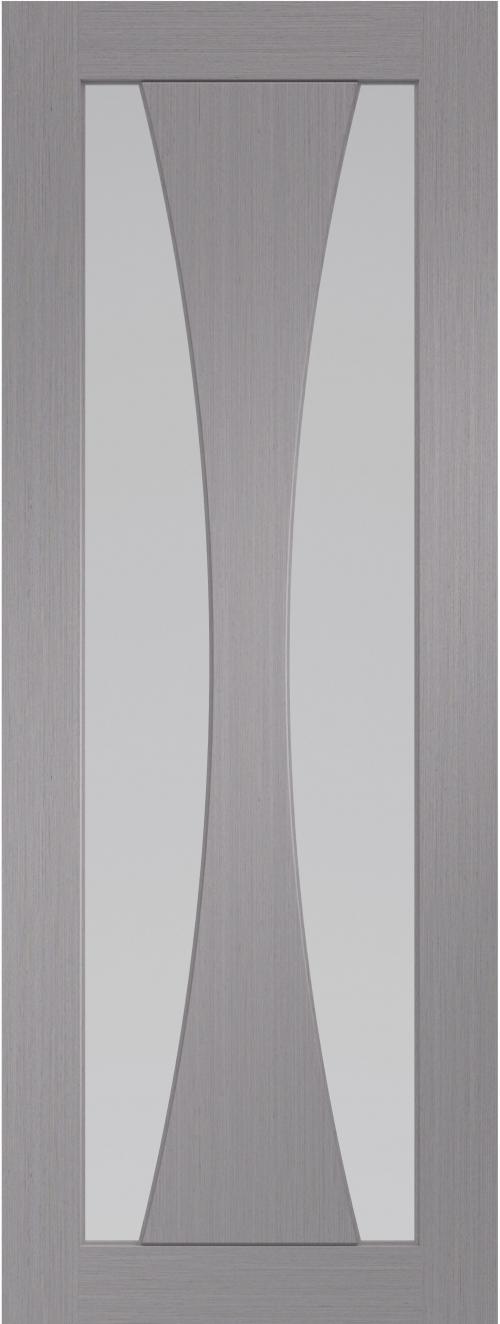 Image for Internal Light Grey Door Pre-Finished Verona with Clear Glass 1981 x 686 x 35mm (27