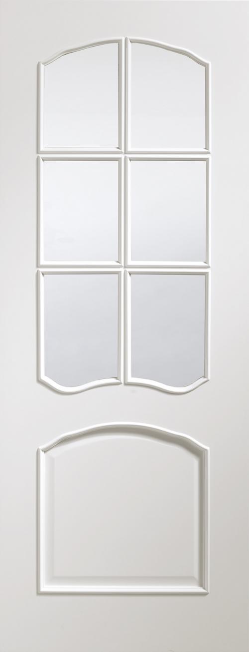 Image for Pre-Finished Internal White Riviera with Clear Bevelled Glass 1981 x 762 x 35mm ( 30