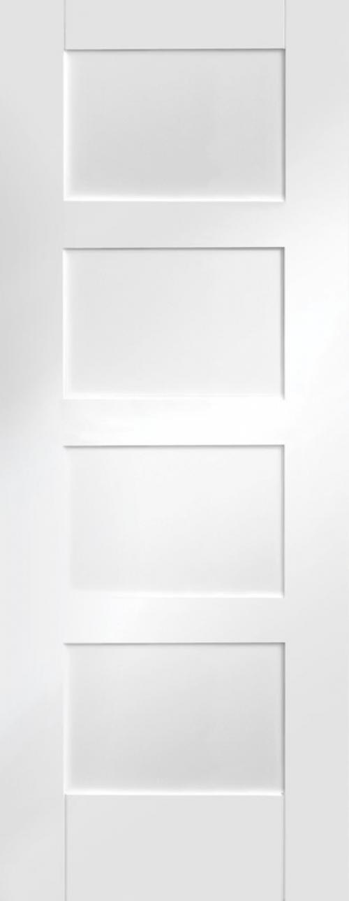 Image for Internal White Primed Shaker 4 Panel Fire Door 2032 x 813 x 35mm ( 32